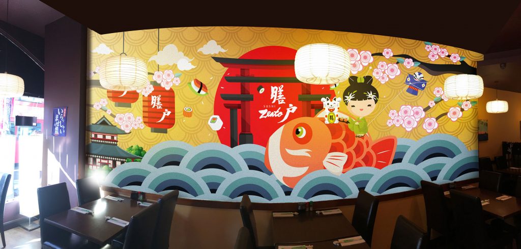 Sushi Zento wall artwork